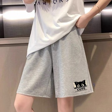 免運 纯棉短褲 短褲女 女生短褲 精品短褲 休閒短褲 女短褲 運動短褲 棉短褲 黑色短褲 五分褲 膝上短褲 0041