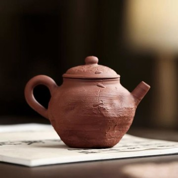 茶壺家用陶瓷手工老陶泥鋦釘泡茶壺侘寂風單壺高檔功夫茶具