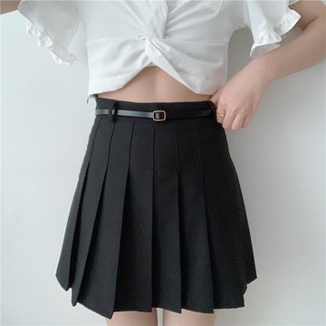 ins風無孔真皮女復古細窄腰帶