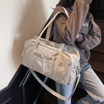 輕便大容量單肩包斜挎包女時尚2025簡約運動健身包手提行李包新款
