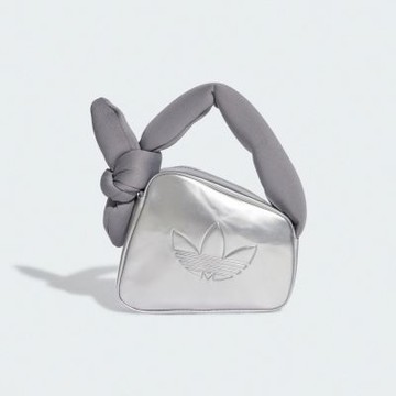 ADIDAS 愛迪達 阿迪達斯 ORIGINALS 三葉草 男 女 手提包-銀色系-MINI AIRLINER-JC6010