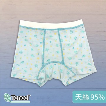Annypepe - 男童95%天絲快樂小鯨四角褲-水色 (100-150cm)