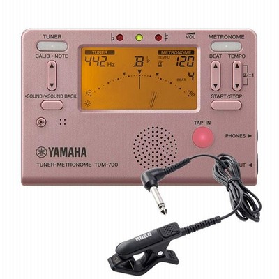YAMAHA TDM-700P ピンク チューナー メトロノーム + KORG CM-300 BK チューナー用 マイク セット【ネコポス配送】※日時指定非対応・郵便受けにお届け致します