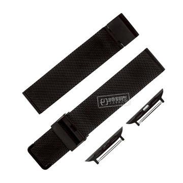 Apple Watch / 38.40.42.44mm / 蘋果手錶替用錶帶 經典百搭 米蘭編織不鏽鋼錶帶 黑色 ＃213-SF-DW01-B