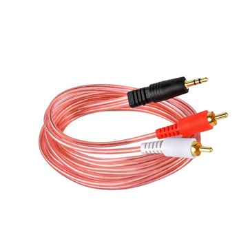 屏蔽線 3.5mm立體聲 耳機頭 梅花端子*2音源線 音響 喇叭 線 RCA AV端子 音源 一分二 揚聲器