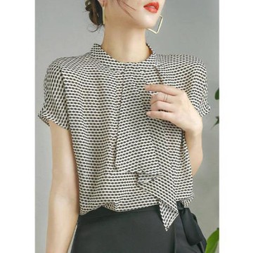 【ALLK 歐楷】新品上架 印花造型上衣 圖片色 尺寸L-XXL/中大尺碼/涼爽/透氣