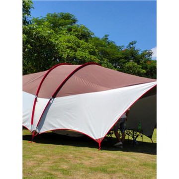 戶外超大哈比雙桿天幕帳篷沙灘防曬遮陽防雨防紫外線客廳炊事帳