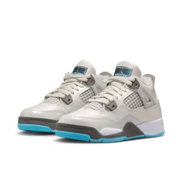 Nike Air Jordan 4 Retro (PS) 灰藍 經典鞋帶 耐穿 休閒鞋 運動鞋 中童鞋 HV4682-014