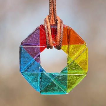 【彩虹】記憶玻璃（快門【彩虹】）項鍊【定做】