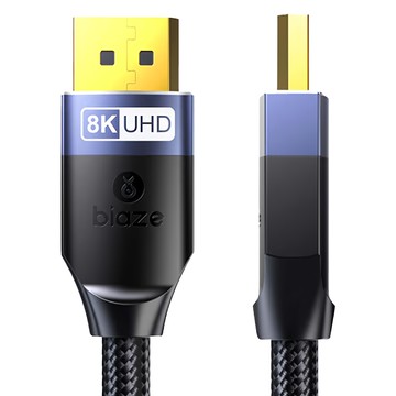 biaze 畢亞茲 DP線1.4版 8K高清線4K144Hz 公對公顯示器視訊線 HX78  5m  1條