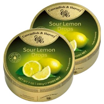 Cavendish&Harvey 卡恩迪許 酸檸檬糖  200g  2盒