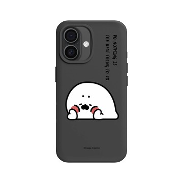 iPhone 16 SolidX 黑 - 無所事事小海豹 The Nothing Seal - 什麼都沒做