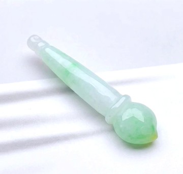 【送考生】飄陽綠翡翠文昌筆 | 天然緬甸玉翡翠A貨 | 送禮