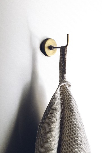 日本 Fog Linen Work - 手工製 黃銅磁吸掛勾 - L 型