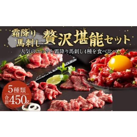 ふるさと納税 フジチク 霜降り 馬刺し 詰合せ 合計約450g 馬肉  セット 食べ比べ 熊本県 熊本県菊陽町