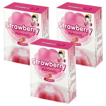 SIGNWIN 三得冠 草莓布丁粉 操作簡單 嚴選天然食材 不添加防腐劑 粉嫩香甜  100g  3盒