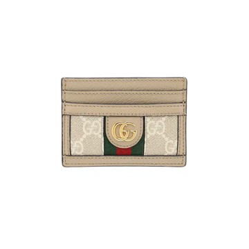 GUCCI 523159 OPHIDIA GG SUPREME 經典老花緹花卡包卡片夾