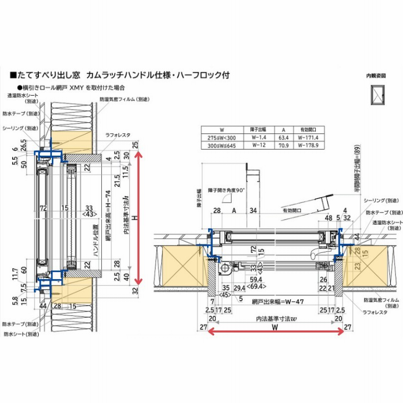 縦すべり出し窓 02311 フレミングJ W275×H1170mm 複層ガラス カムラッチハンドル仕様 たてすべり出し窓 YKKap アルミサッシ  YKK 交換 リフォーム DIY | LINEブランドカタログ