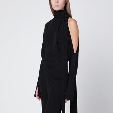 Black one-shoulder blouse