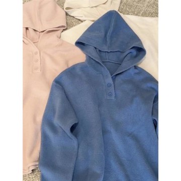 大碼女裝慵懶風白色連帽毛衣針織衫上衣春秋款胖mm顯瘦內搭打底衫