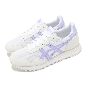 Asics 休閒鞋 Tiger Runner II 女鞋 米白 紫 復古 尼龍 皮革 亞瑟士 1202A400106
