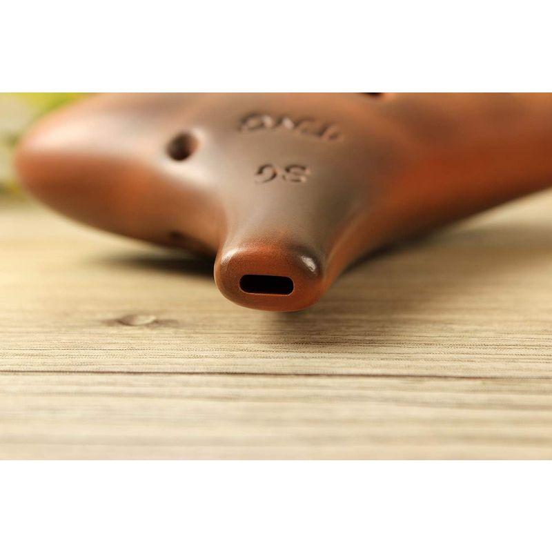 TNG オカリナ 楽器 12穴 シングル ソプラ G調 紫砂赤土 SG ocarina 管吹奏