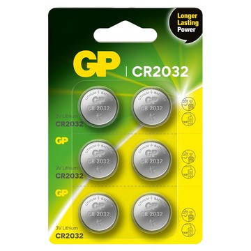 GP Batteries 超霸 鈕型鋰電池 CR2032  1組  6顆