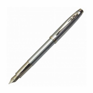 SHEAFFER シェーファー シェーファー100 ブラッシュトクローム 万年筆 ペン先 M 中字 おしゃれ プレゼント 贈り物 祝い品