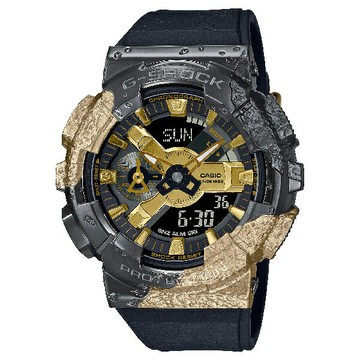 CASIO 卡西歐 G-SHOCK  40 週年冒險家之石系列 方解石 黑x金 48.8mm GM-114GEM-1A9｜樂天領券現折★全館特惠中★指定刷卡回饋10%