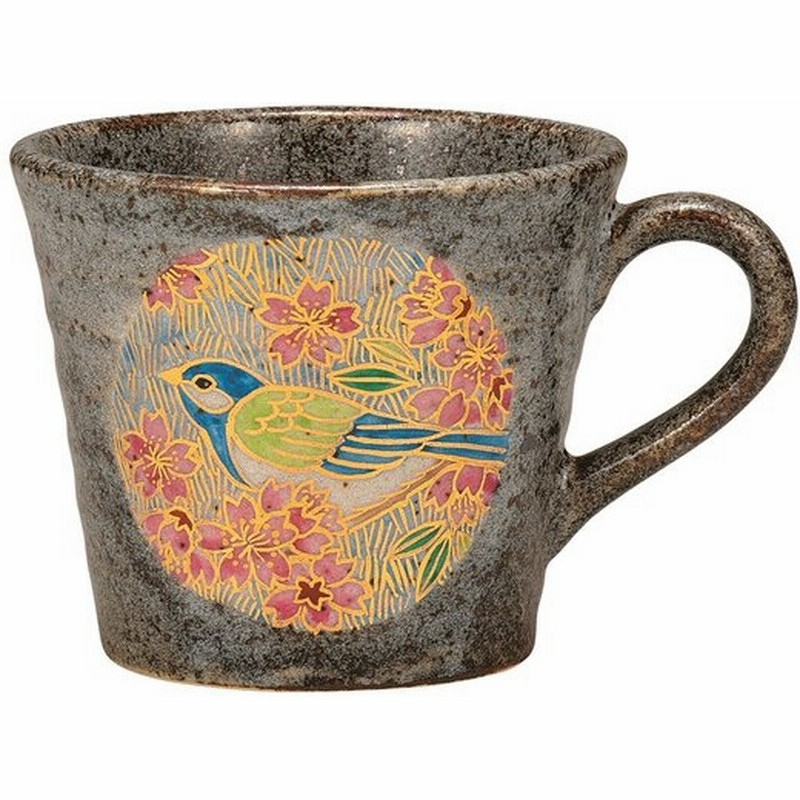 日本最大の ペアコーヒー 金桜花鳥 コーヒーカップ マグカップ 和食器 おしゃれ マグ コーヒーマグ 和モダン かわいい 可愛い カップ コップ 御祝い カフェ風 来客用 人気 誕生日 出産内祝い ペア インテリア 和柄 Fucoa Cl