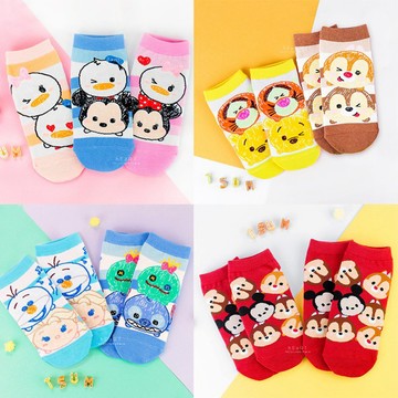 【現貨】迪士尼TSUMTSUM系列直版親子襪 米奇 奇奇蒂蒂 冰雪奇緣 史迪奇 短筒襪 短襪 童襪 襪子