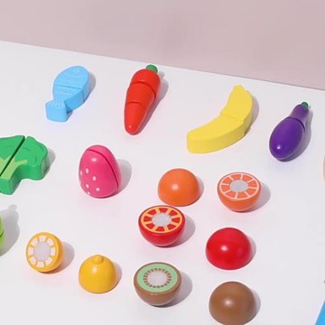 網紅水果蔬菜切切樂玩具可剝皮兒童廚房過家家仿真廚具榴蓮模型