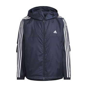Adidas ES+ 3S WV JKT JF3954 男 連帽 外套 風衣 運動 訓練 寬鬆 輕便 愛迪達 深藍
