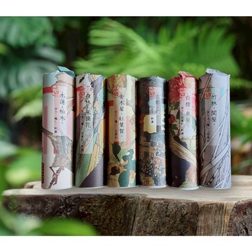 香彩堂 × カヤ 日式迷你線香 (長 7 cm)｜浮世繪包裝｜15 分鐘京都香氛｜六種經典風味｜現貨日本製