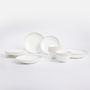 克萊歐骨瓷16件餐具組 艾莉娜白