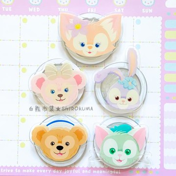 適用蘋果三星磁吸達菲雪莉玫星黛露玲娜貝兒支架伸縮指環扣手機殼