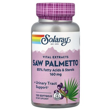 Solaray, 重要提取物，鋸棕櫚，160 毫克，120 粒軟膠囊
