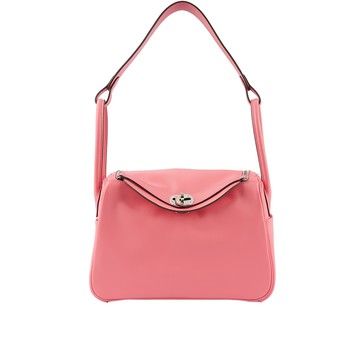HERMES 銀釦 EVERCOLOR Lindy 26cm(夏日玫瑰粉)_展示品 H073430CKK4