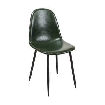 樂嫚妮 2入經典復古皮革椅/餐椅/輕鬆久坐-(4色)皮革綠