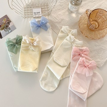 熱銷🔥新品 春夏新款 洛麗塔 甜美粉色公主襪 春夏百搭 純色花邊 少女風 后跟蝴蝶結 學生襪子 jk襪子 粉色蝴蝶結