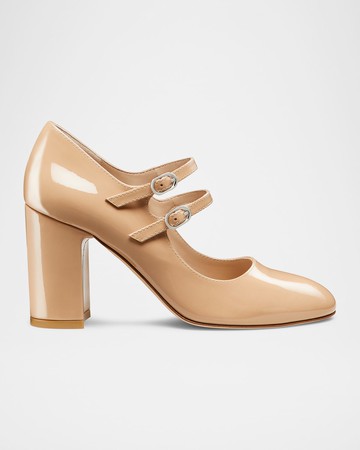 Posh Patent Leather Mary Jane Ballerina Pumps
