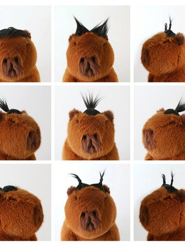 卡皮巴拉水豚君玩偶卡皮吧啦丑萌公仔豚鼠抱枕毛絨玩具男女孩娃娃（45cm以上的商品麻煩客人選擇宅配哦，謝謝）