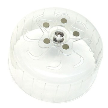 Petzone 磁吸懸掛式改良風車倉鼠滾輪 22cm  1個  透明