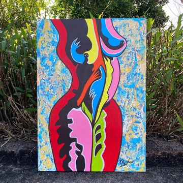 【V054 Feminine Beauty】非洲手繪無框畫,掛畫