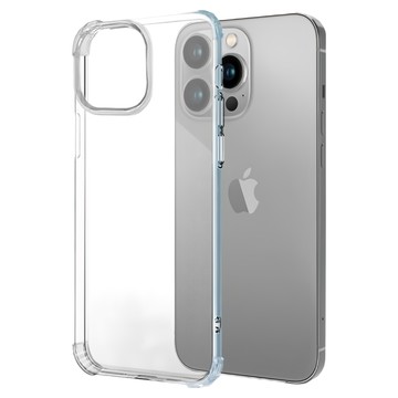 Timo 四角防摔矽膠手機保護殼 - 鏡頭全包 完美防護 水晶安全氣囊 TPU材質  iPhone 15 Pro  透明