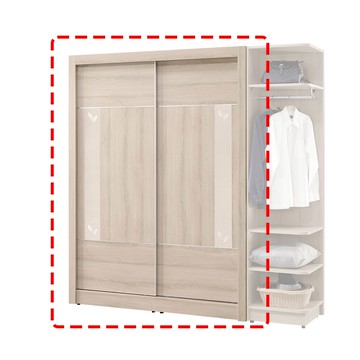 【H&D東稻家居】5尺推門衣櫃(TJS1-06055)