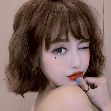 假髮 髮片 假髮女 整頂假髮 羊毛卷 日系假髮 粉色假髮 全頭套 仿真髮 短髮假髮 短假髮 假髮髮片 仿真髮絲 152