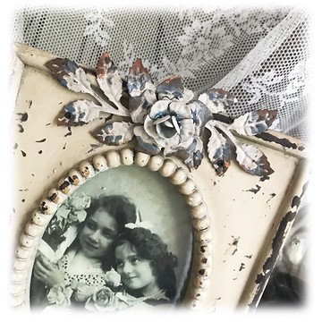 出口尾單 法式木質立體鐵花裝飾相框 擺件 懷舊風格 拍攝道具1入