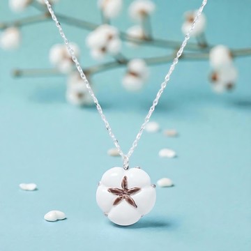 小棉花－手工白瓷純銀頸鏈