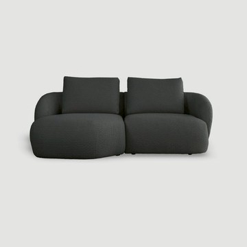 FLEXLUX Torino 布質沙發 左轉角 217cm 灰藍